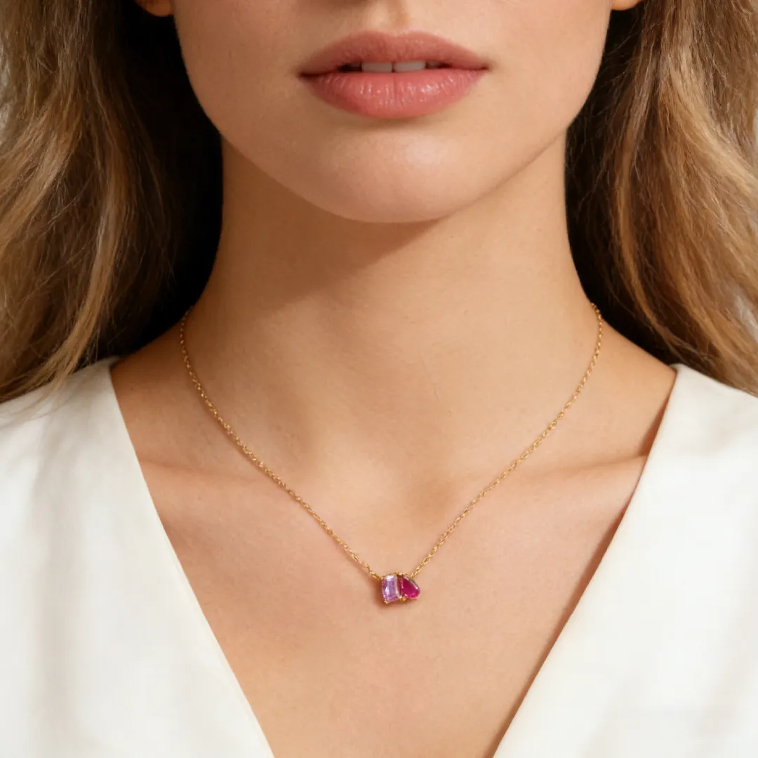 Breast Cancer Courage I Am Enough Necklace&Ring Set | Meaningful Jewelry Gift For Cancer Fighter