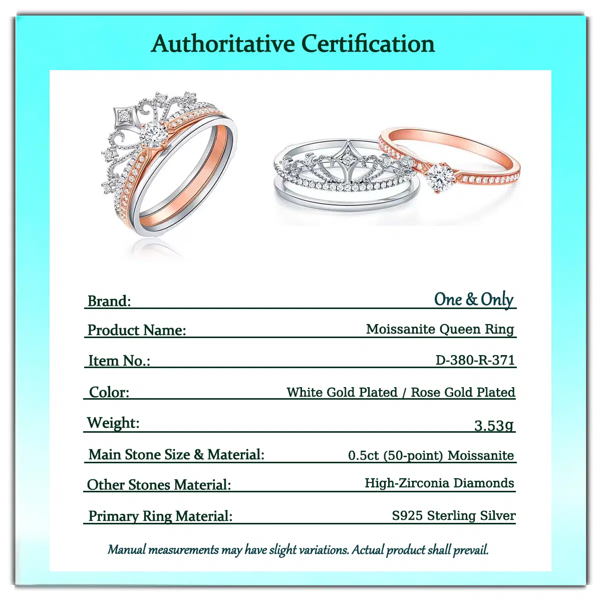  0.5Ct Moissanite + Sterling S925 Silver | Castle Fireworks Diamond Ring | Perfect for Stacking or Wearing Solo