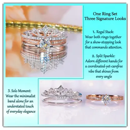  0.5Ct Moissanite + Sterling S925 Silver | Castle Fireworks Diamond Ring | Perfect for Stacking or Wearing Solo