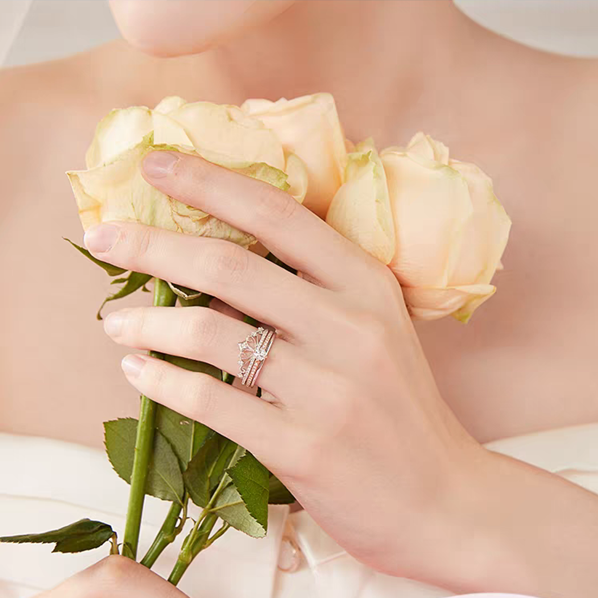  0.5Ct Moissanite + Sterling S925 Silver | Castle Fireworks Diamond Ring | Perfect for Stacking or Wearing Solo