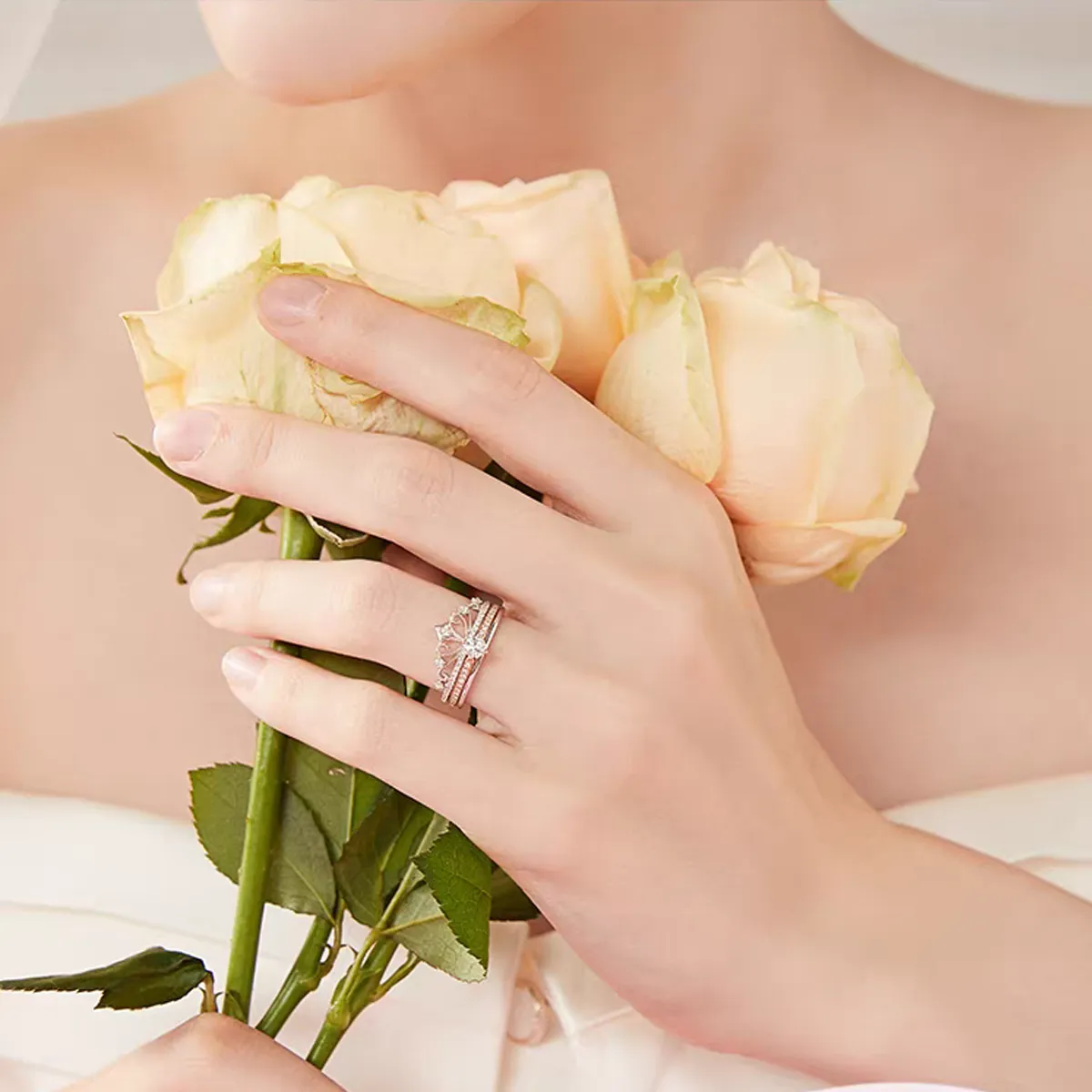  0.5Ct Moissanite + Sterling S925 Silver | Castle Fireworks Diamond Ring | Perfect for Stacking or Wearing Solo