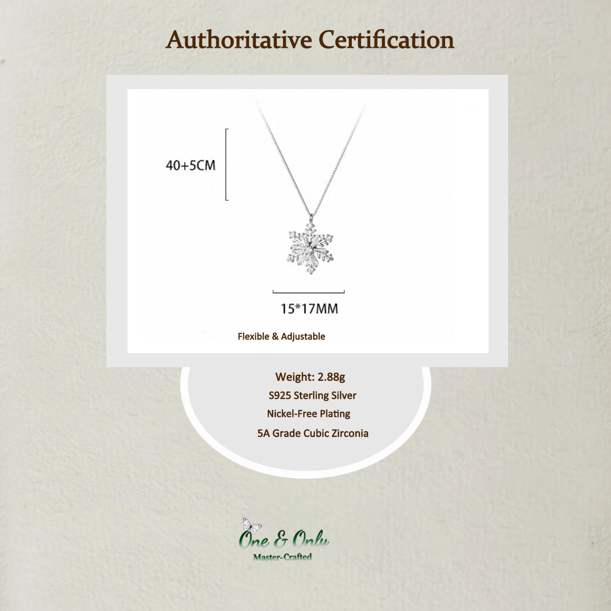 Sterling S925 Silve + 5A Zircon | Christmas Rotating Zircon Snowflake Necklace ​ | Christmas gift jewelry