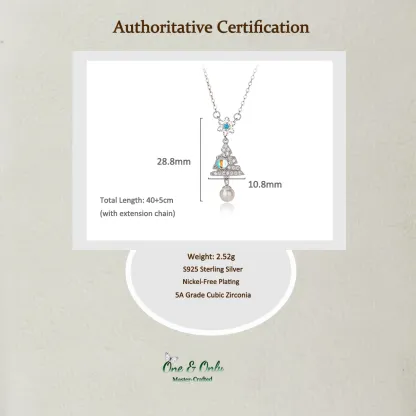 Sterling S925 Silver + 5A cubic zirconia | Christmas Snowflake Tree Necklace ​ | 2025 Christmas Gift  | Festive Magic for Women & Girls