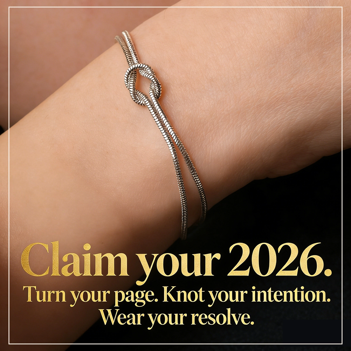 Claim your 2026: Your Journey  Renewed Knot Bracelet |  Tie Your Intention. Wear Your Resolve. 