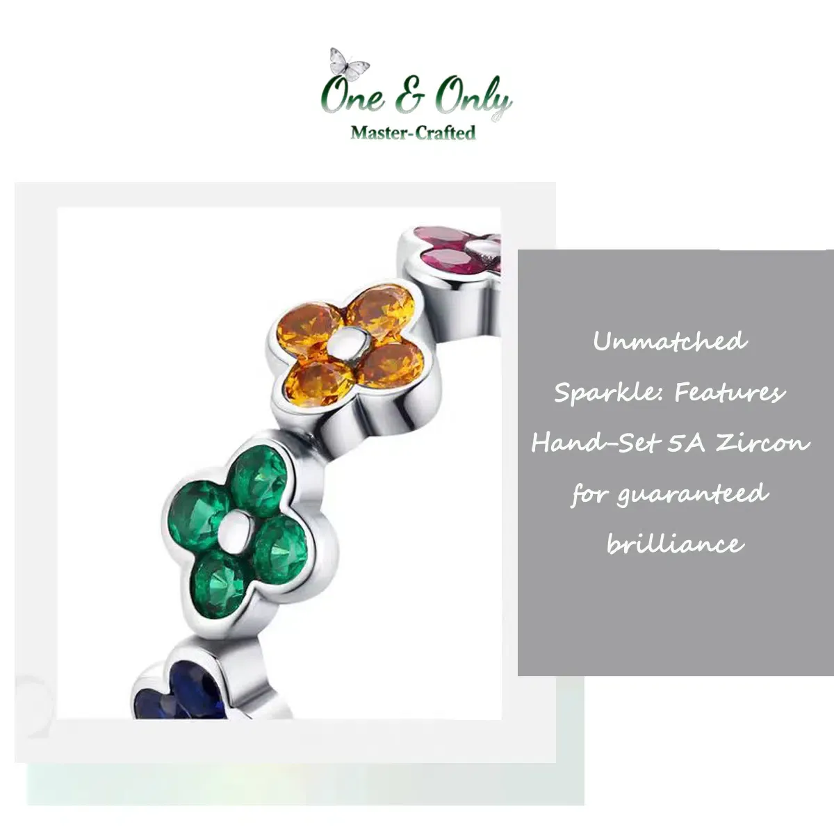 Sterling S925 Silve + 5A CZ | Clover Cascade Ring | Nickel-Free Plating