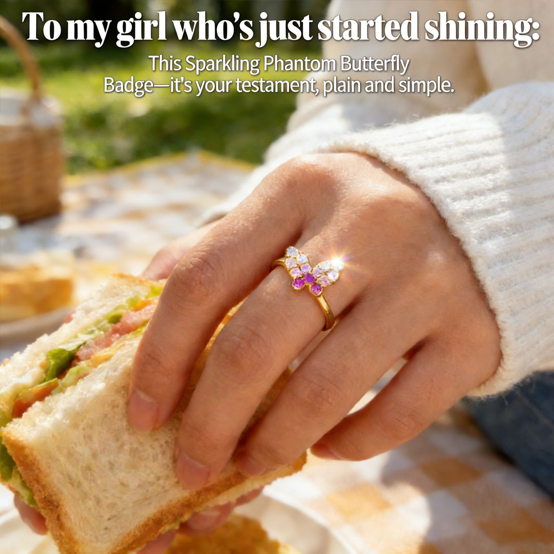 To my girl who’s just started shining—Colorful Butterfly Metamorphosis Ring