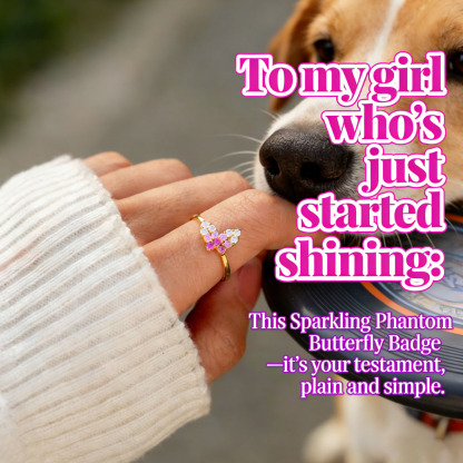 To my girl who’s just started shining—Colorful Butterfly Metamorphosis Ring