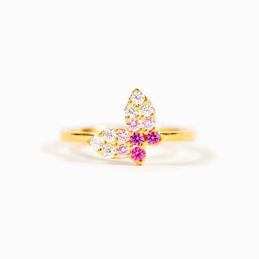 To my girl who’s just started shining—Colorful Butterfly Metamorphosis Ring
