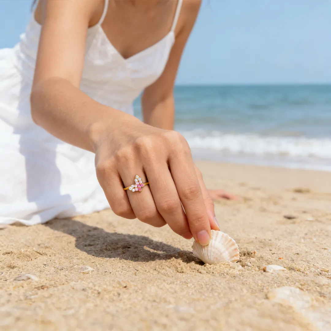 To my girl who’s just started shining—Colorful Butterfly Metamorphosis Ring