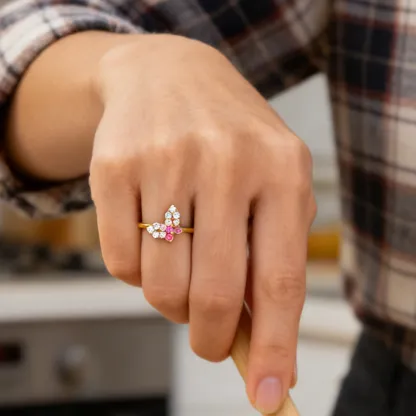 To my girl who’s just started shining—Colorful Butterfly Metamorphosis Ring