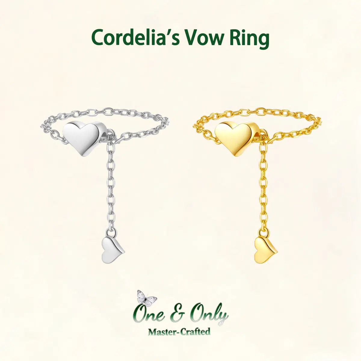 Sterling S925 Silve + 5A Cubic Zirconia | Cordelia’s Vow Ring​ | Nickel-Free Plating