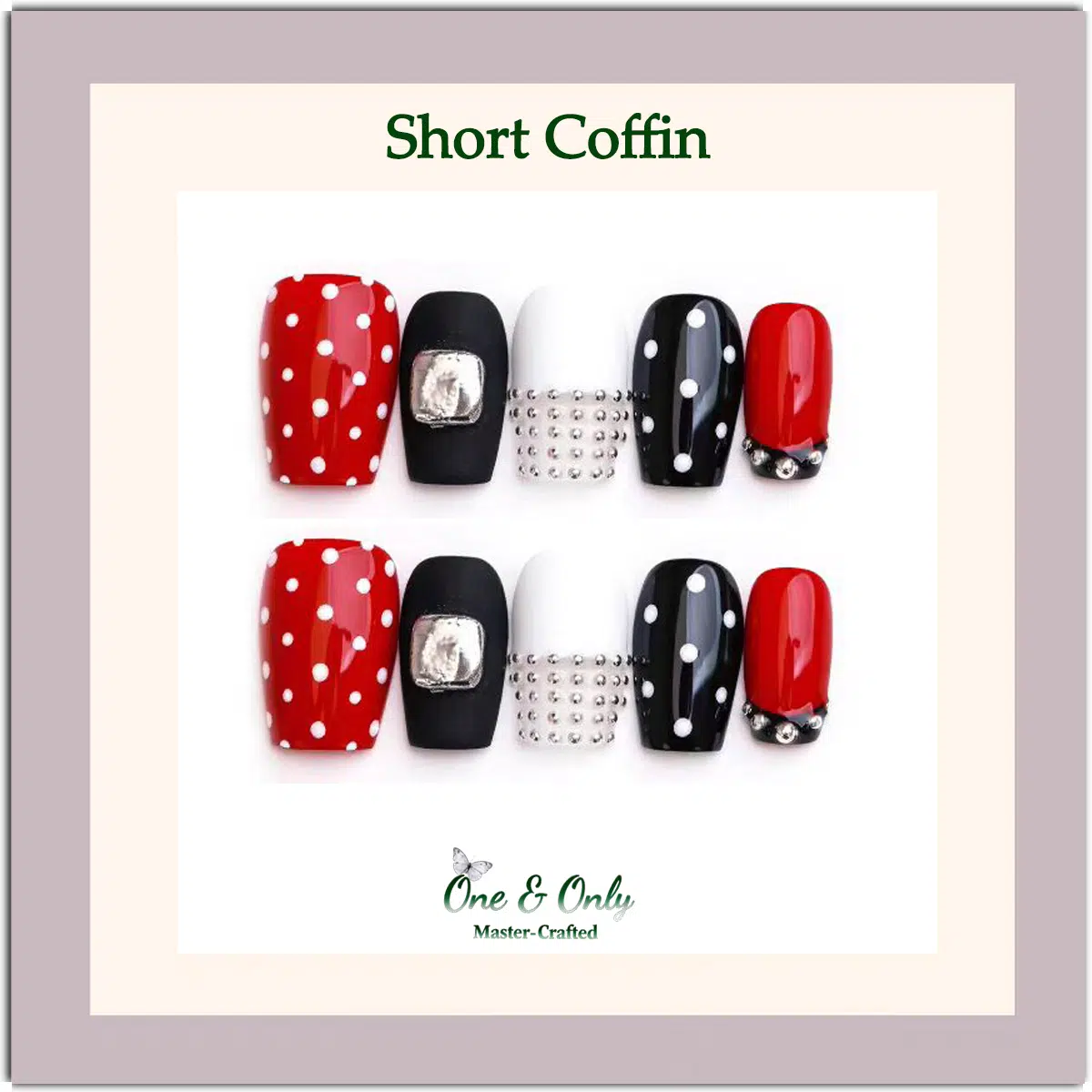 Dopamine Dream Collection -​ Glam Rock Rhythms  | Handcrafted press-on nails