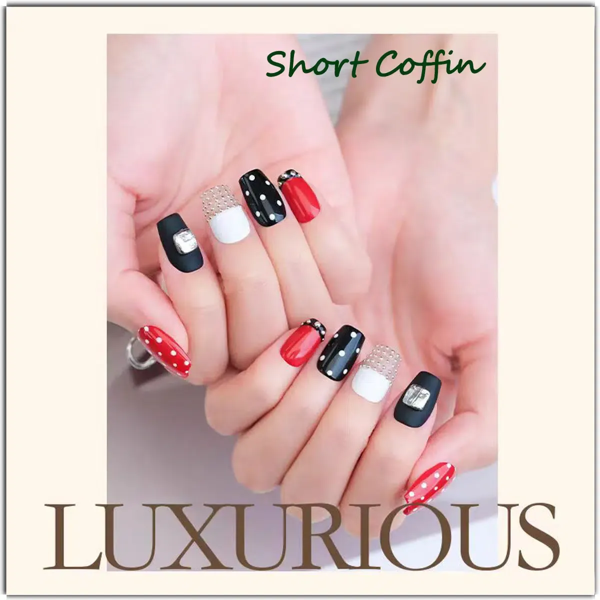 Dopamine Dream Collection -​ Glam Rock Rhythms  | Handcrafted press-on nails