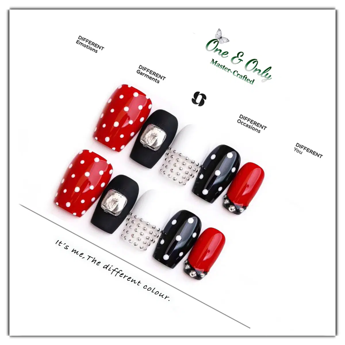 Dopamine Dream Collection -​ Glam Rock Rhythms  | Handcrafted press-on nails