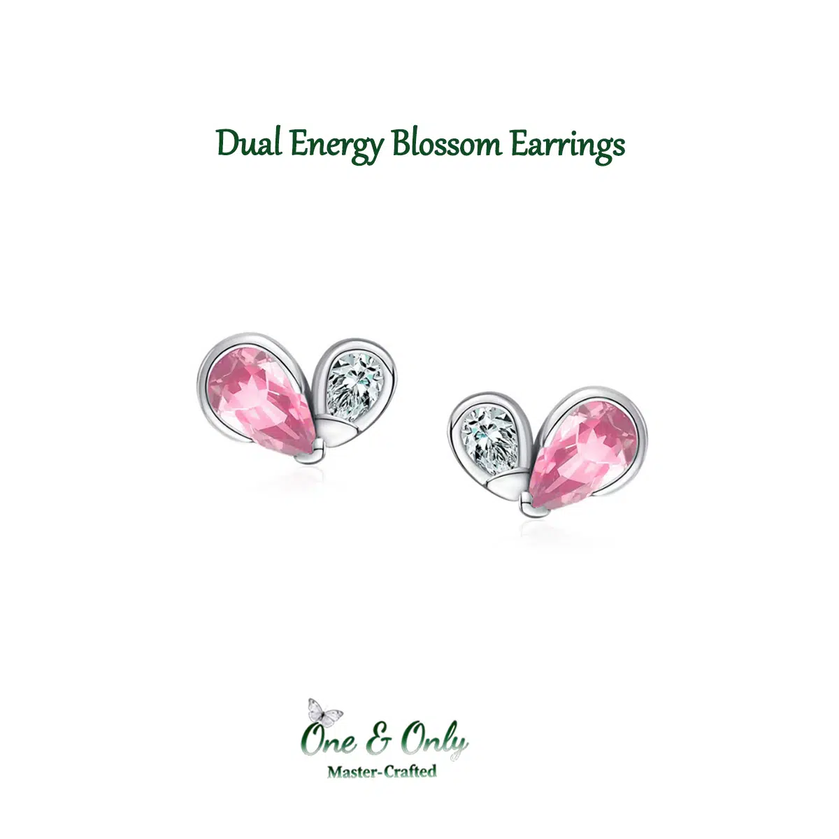 Sterling S925 Silve + 5A CZ | Dual Energy Blossom Earrings | Nickel-Free Plating