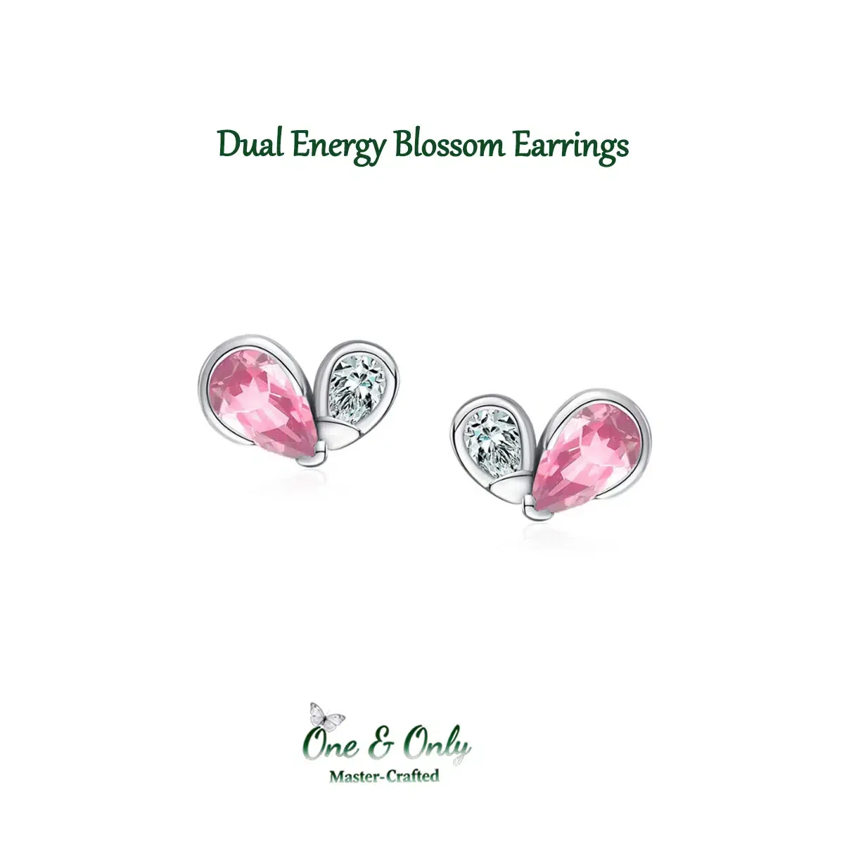 Sterling S925 Silve + 5A CZ | Dual Energy Blossom Earrings | Nickel-Free Plating