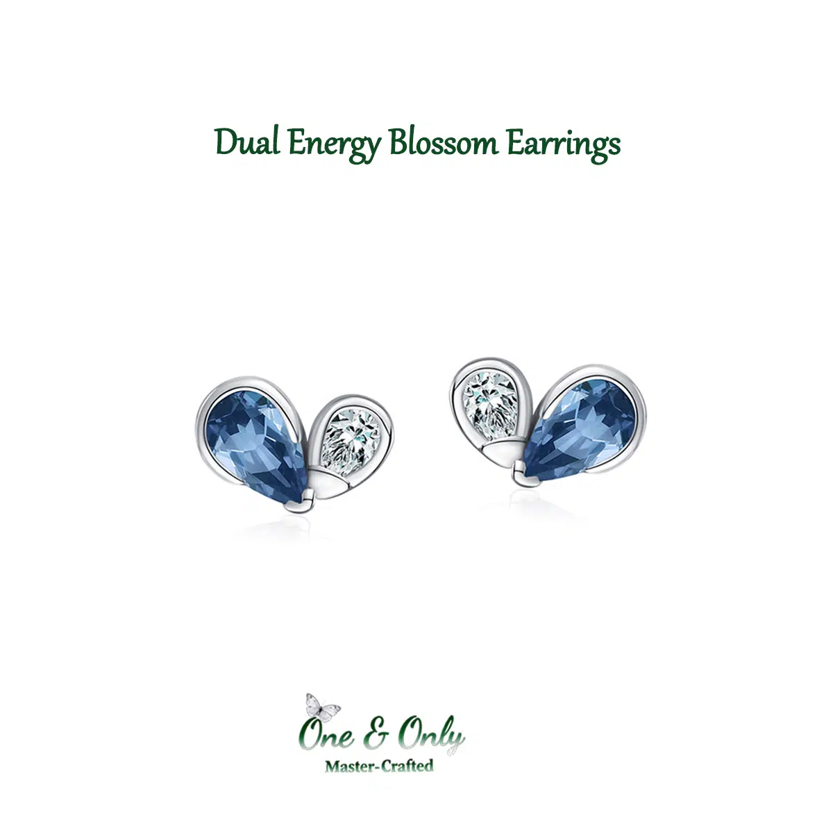 Sterling S925 Silve + 5A CZ | Dual Energy Blossom Earrings | Nickel-Free Plating