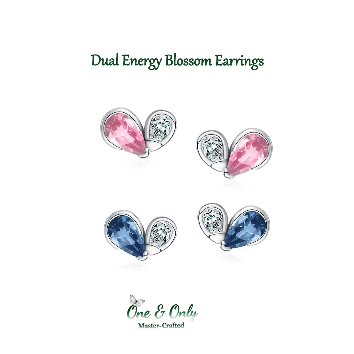 Sterling S925 Silve + 5A CZ | Dual Energy Blossom Earrings | Nickel-Free Plating
