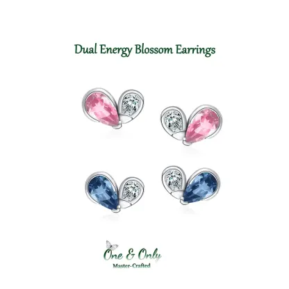 Sterling S925 Silve + 5A CZ | Dual Energy Blossom Earrings | Nickel-Free Plating