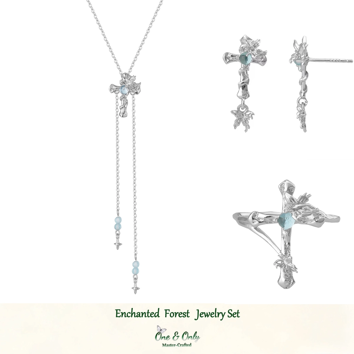 ​ A Gift to Myself: Wear Your Faith, Embrace Your Inner Power | Enchanted Forest Sterling Silver Jewelry Set 