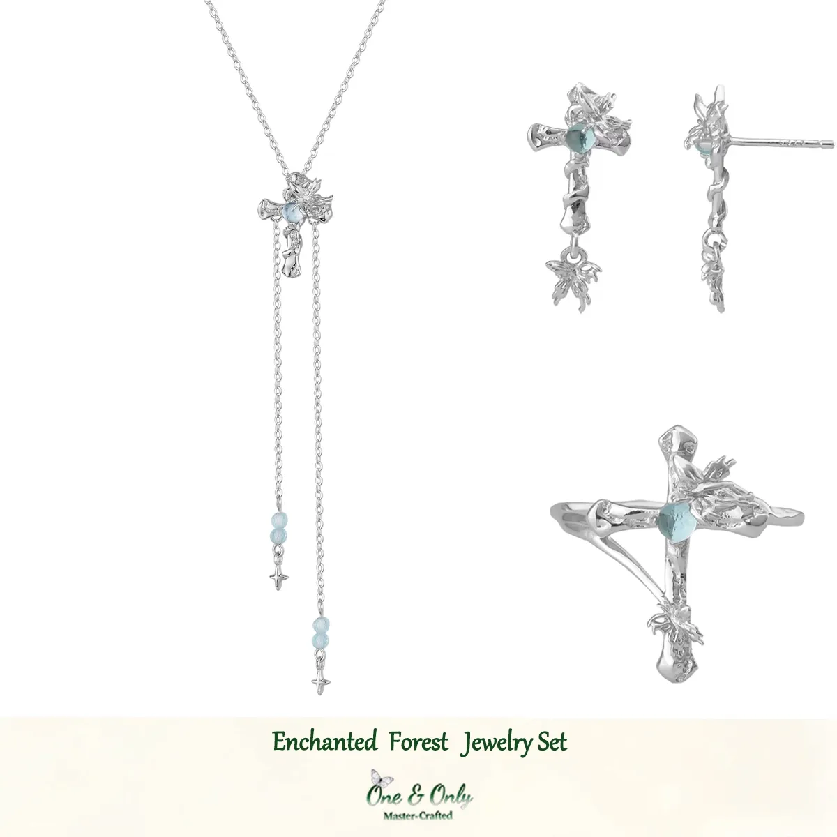 ​ A Gift to Myself: Wear Your Faith, Embrace Your Inner Power | Enchanted Forest Sterling Silver Jewelry Set 