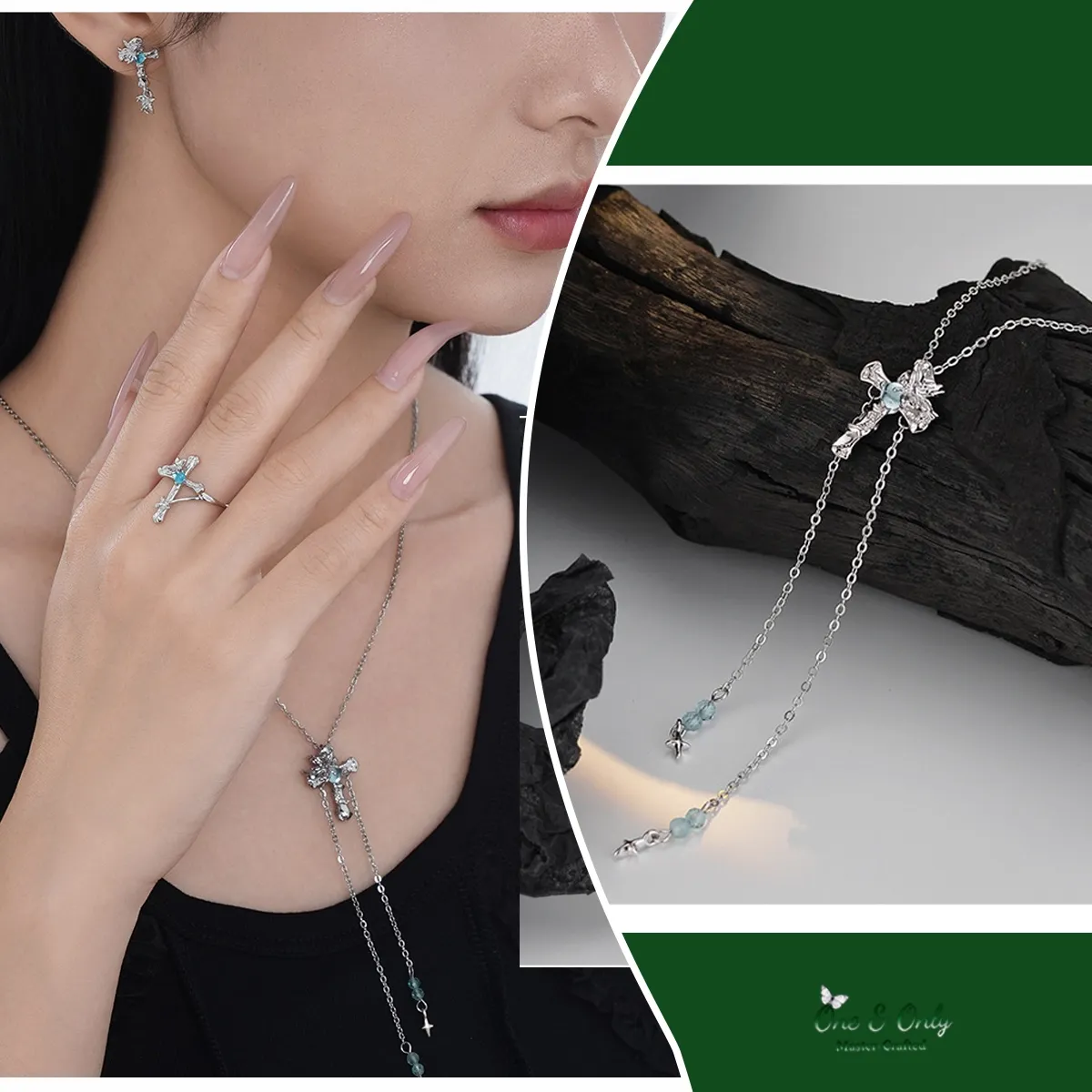 ​ A Gift to Myself: Wear Your Faith, Embrace Your Inner Power | Enchanted Forest Sterling Silver Jewelry Set 