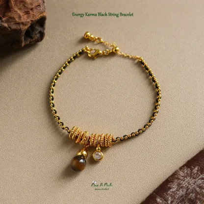 Energy Karma Black & Red String Bracelet Protection & Good Luck | Handwoven Holiday Jewelry for Christmas & New Year Meaningful Spiritual Gift | Negative Energy Block Bracelet