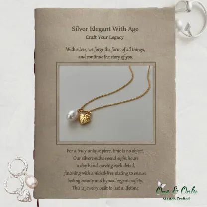 S925 Silver+ freshwater pearls | Follow Your Heart Necklace​ | Vintage Handcrafted  Pearl Jewelry | Detachable Charms for Endless Styling 