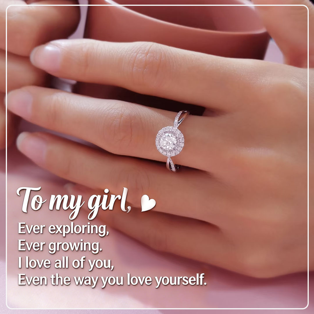 To My Girl Sparkling Circle Ring | Unapologetic, Unfiltered, Entirely you
