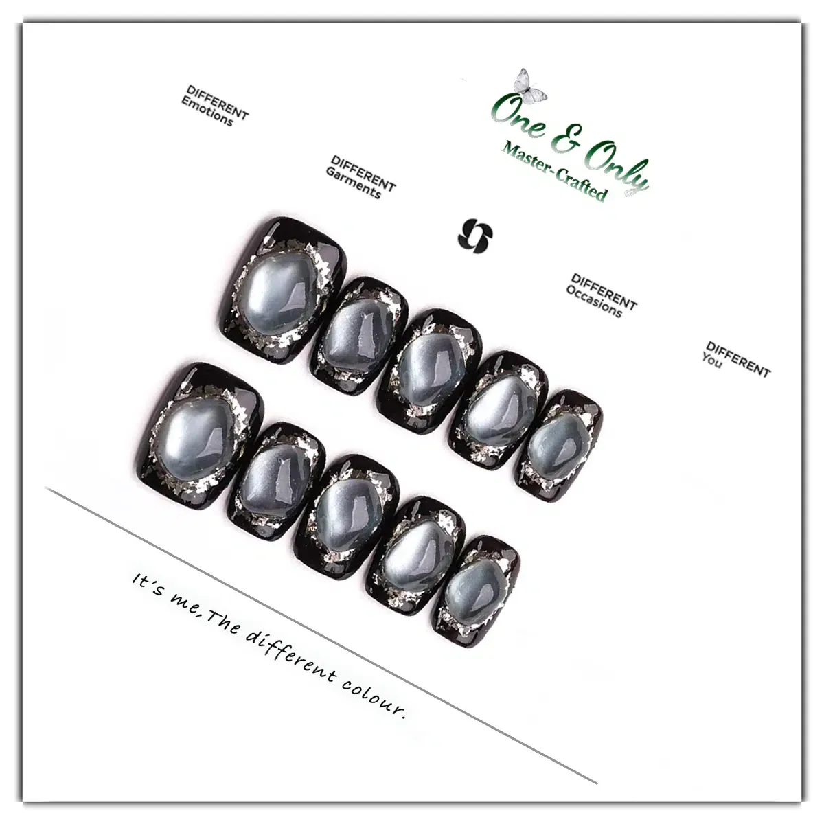 Winter Gala Collection - ​Frosted Soirée | Handcrafted Press-on nails