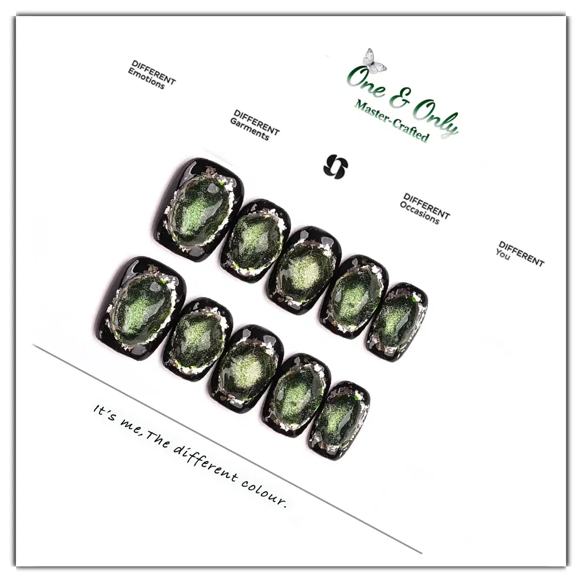 Winter Gala Collection - ​Frosted Soirée | Handcrafted Press-on nails