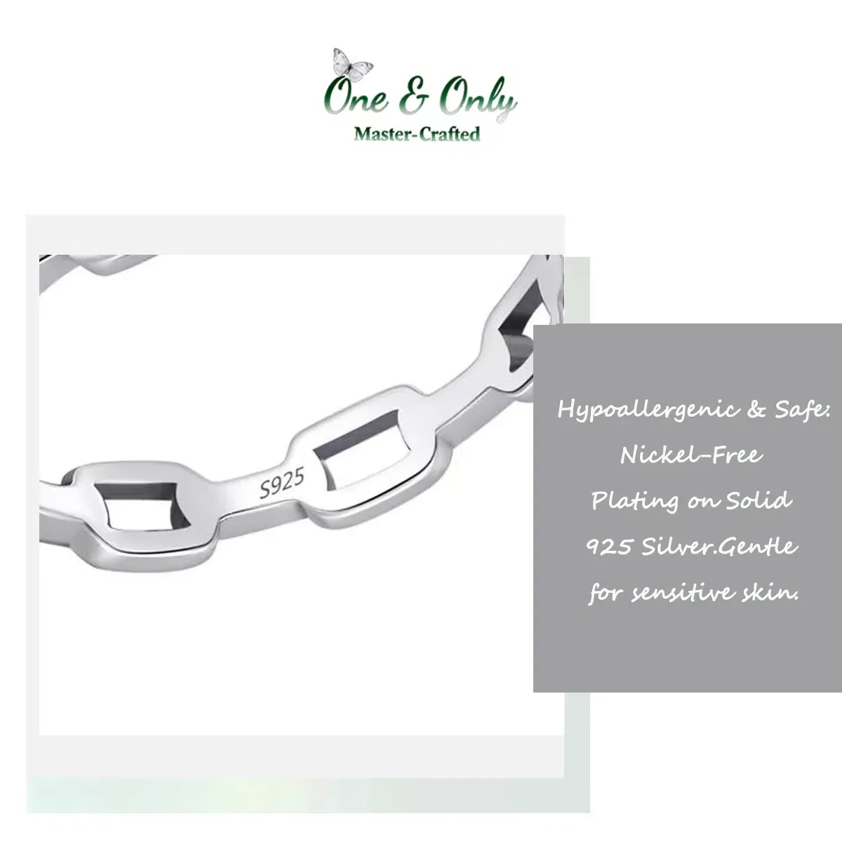 Sterling S925 Silve | Fortune's Link Ring​ | Nickel-Free Plating