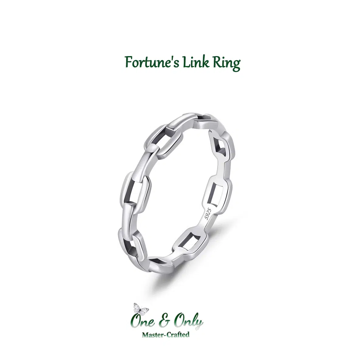 Sterling S925 Silve | Fortune's Link Ring​ | Nickel-Free Plating