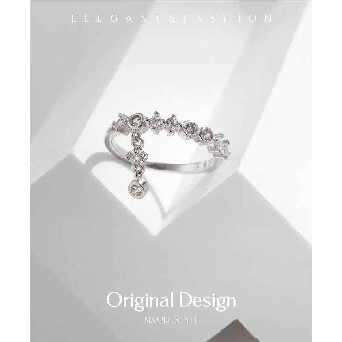 Sterling S925 Silve + 5A Cubic Zirconia | Galaxy Veil Ring | Nickel-Free Plating