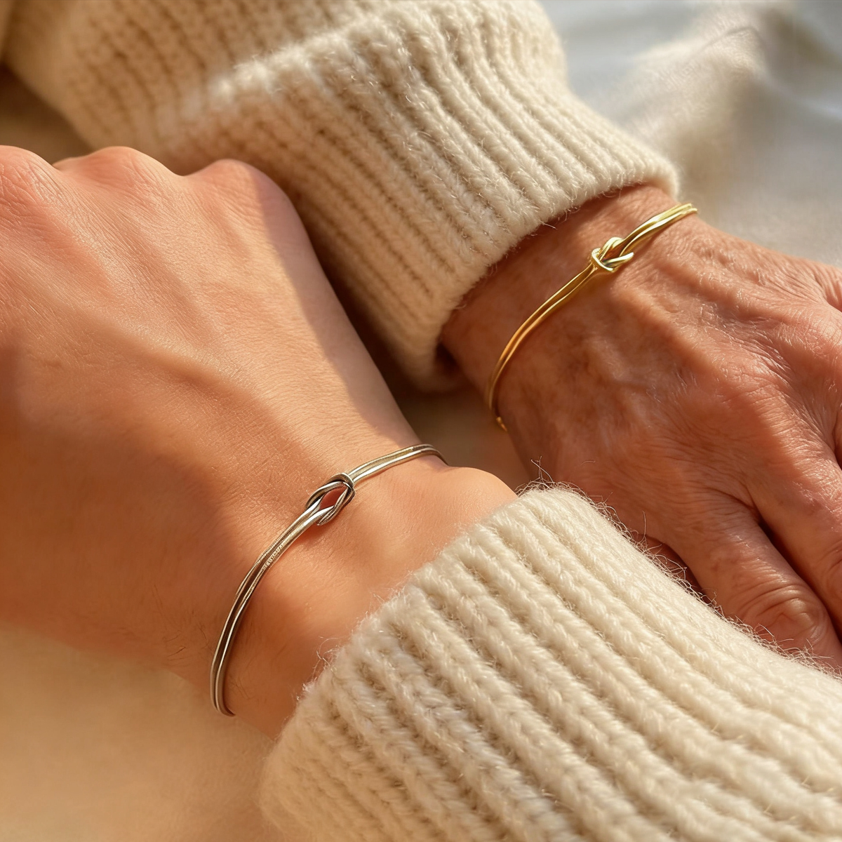 Grandmother & Granddaughter Knot Bracelet | Christmas gift jewelry​ | New Year's gift | Forever Linked❤️Forever Loved