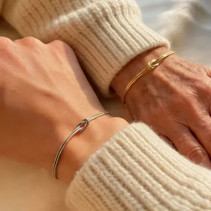 Grandmother & Granddaughter Knot Bracelet | Christmas gift jewelry​ | New Year's gift | Forever Linked❤️Forever Loved