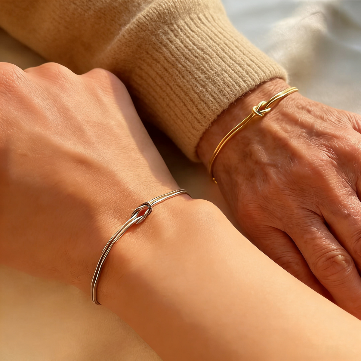 Grandmother & Granddaughter Knot Bracelet | Christmas gift jewelry​ | New Year's gift | Forever Linked❤️Forever Loved