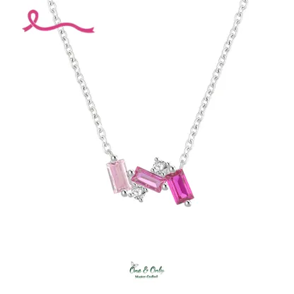 I Am Enough Pink Broken Necklace | Meaningful Jewelry Gift For Cancer Fighter
