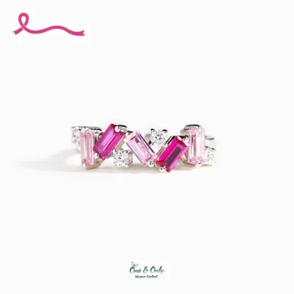 I Am Enough Pink Broken Ring | Meaningful Jewelry Gift For Cancer Fighter