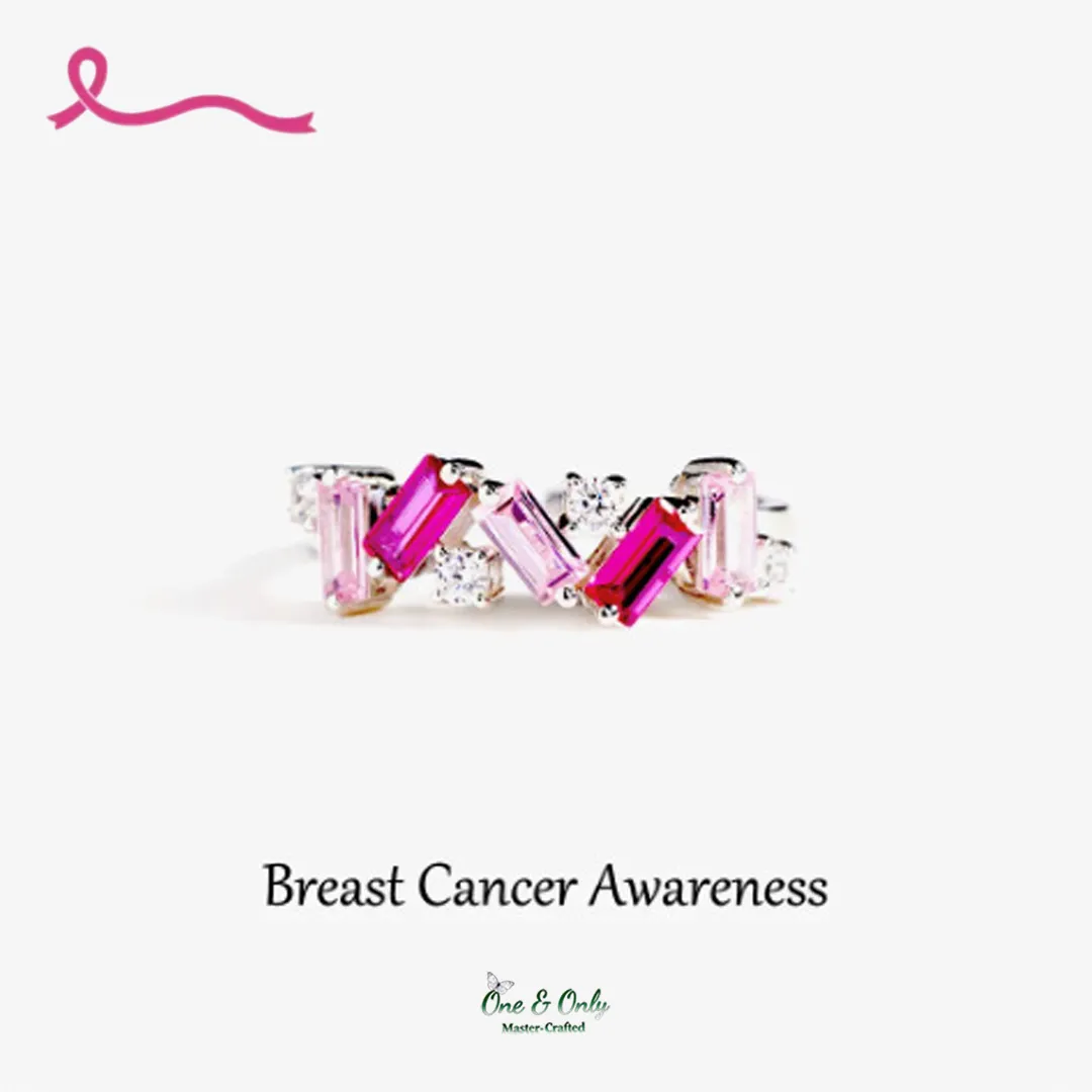 I Am Enough Pink Broken Ring | Meaningful Jewelry Gift For Cancer Fighter