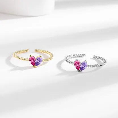 💘Valentine’s Day Gift for Mother & Daughter – Infinite Love Birthstone Ring – Custom 12-Month Stone  🎁 