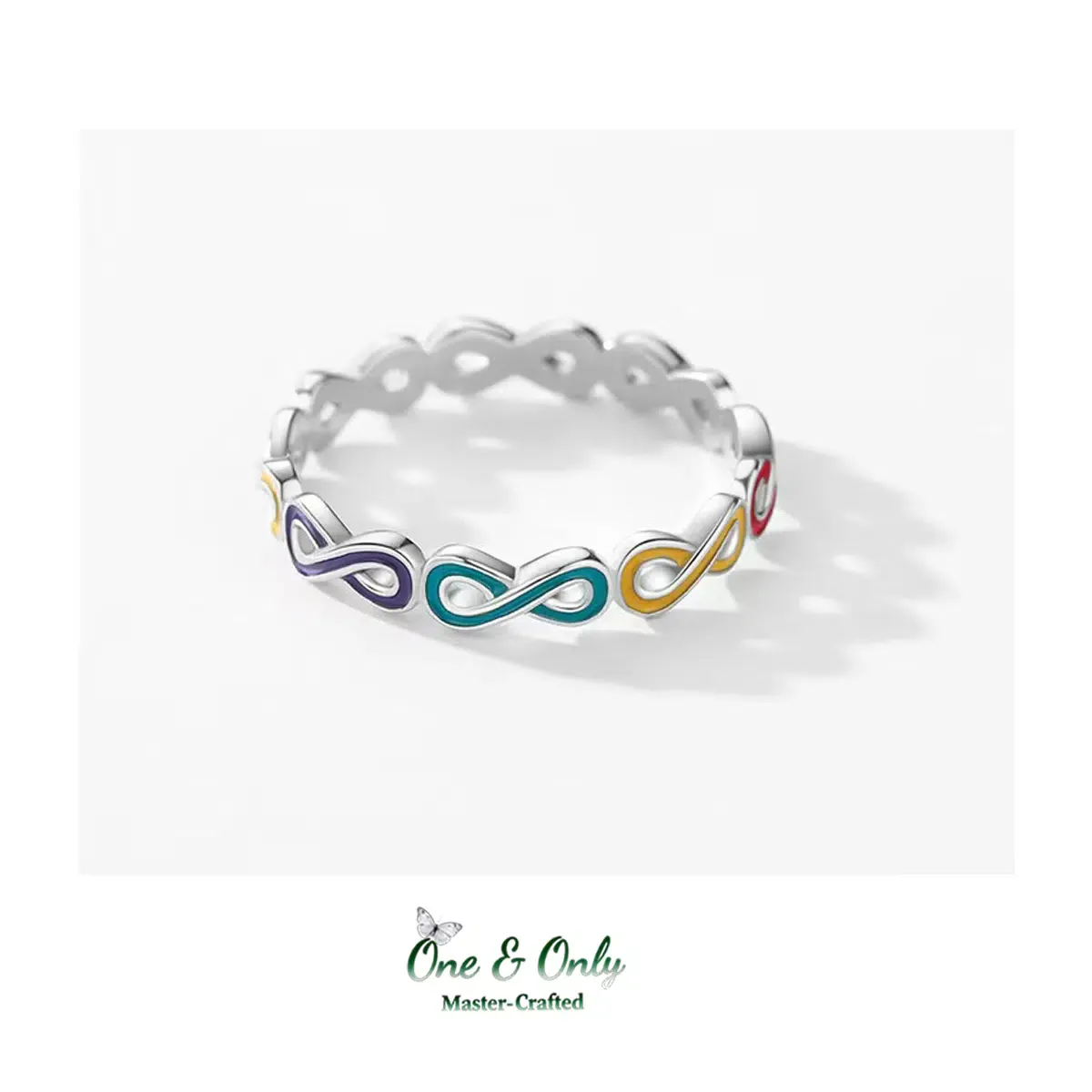 Sterling S925 Silve + 5A CZ | Infinity Colorwave Ring | Nickel-Free Plating