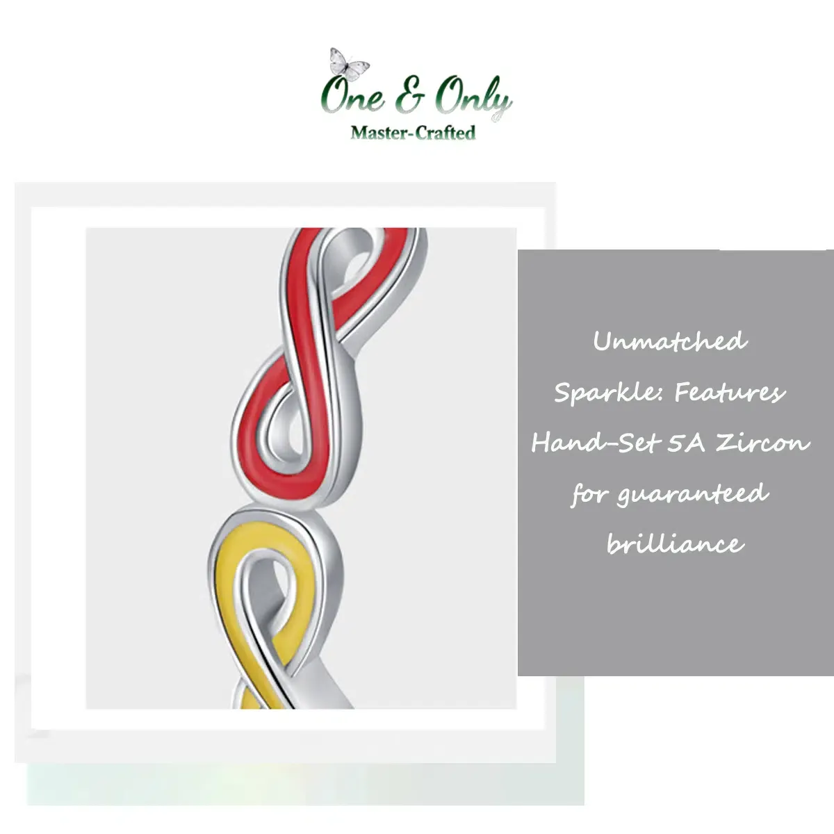 Sterling S925 Silve + 5A CZ | Infinity Colorwave Ring | Nickel-Free Plating