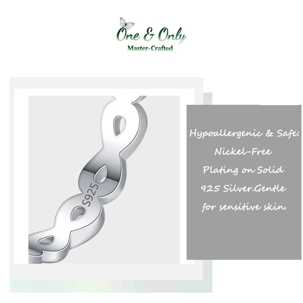 Sterling S925 Silve + 5A CZ | Infinity Colorwave Ring | Nickel-Free Plating