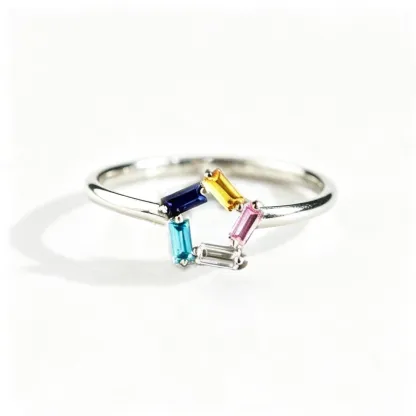 Intertwined Destiny Ring | Geometric Sterling Silver | Custom 3-6 Birthstones | Modern Heirloom Jewelry for Her