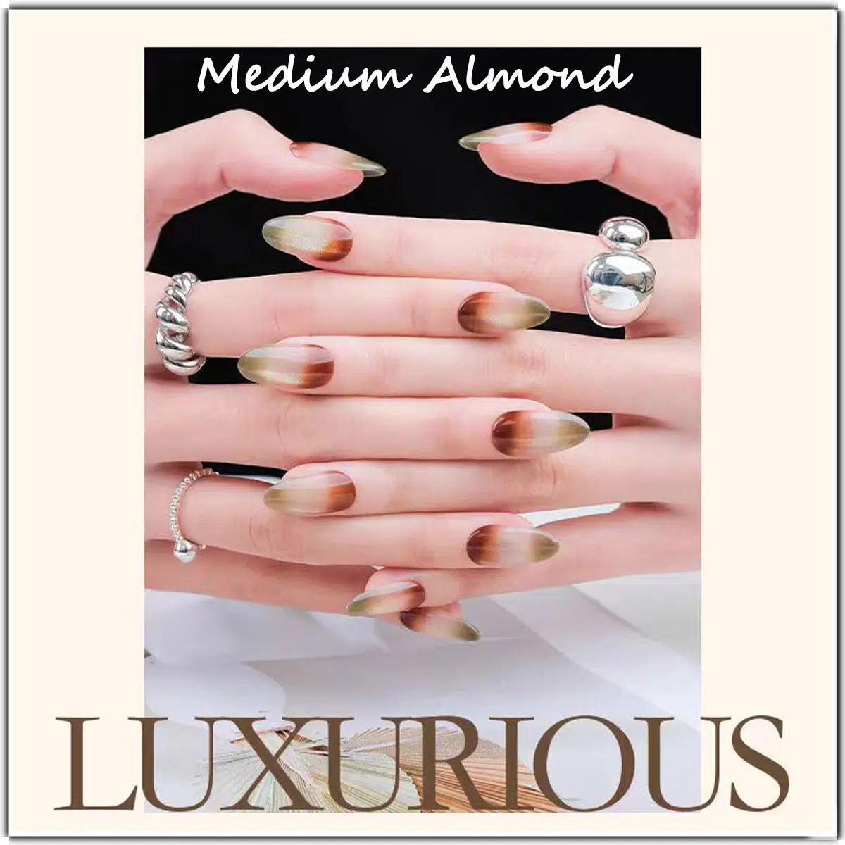 Latte Series Press - Avocado Latte | Handcrafted press-on nails