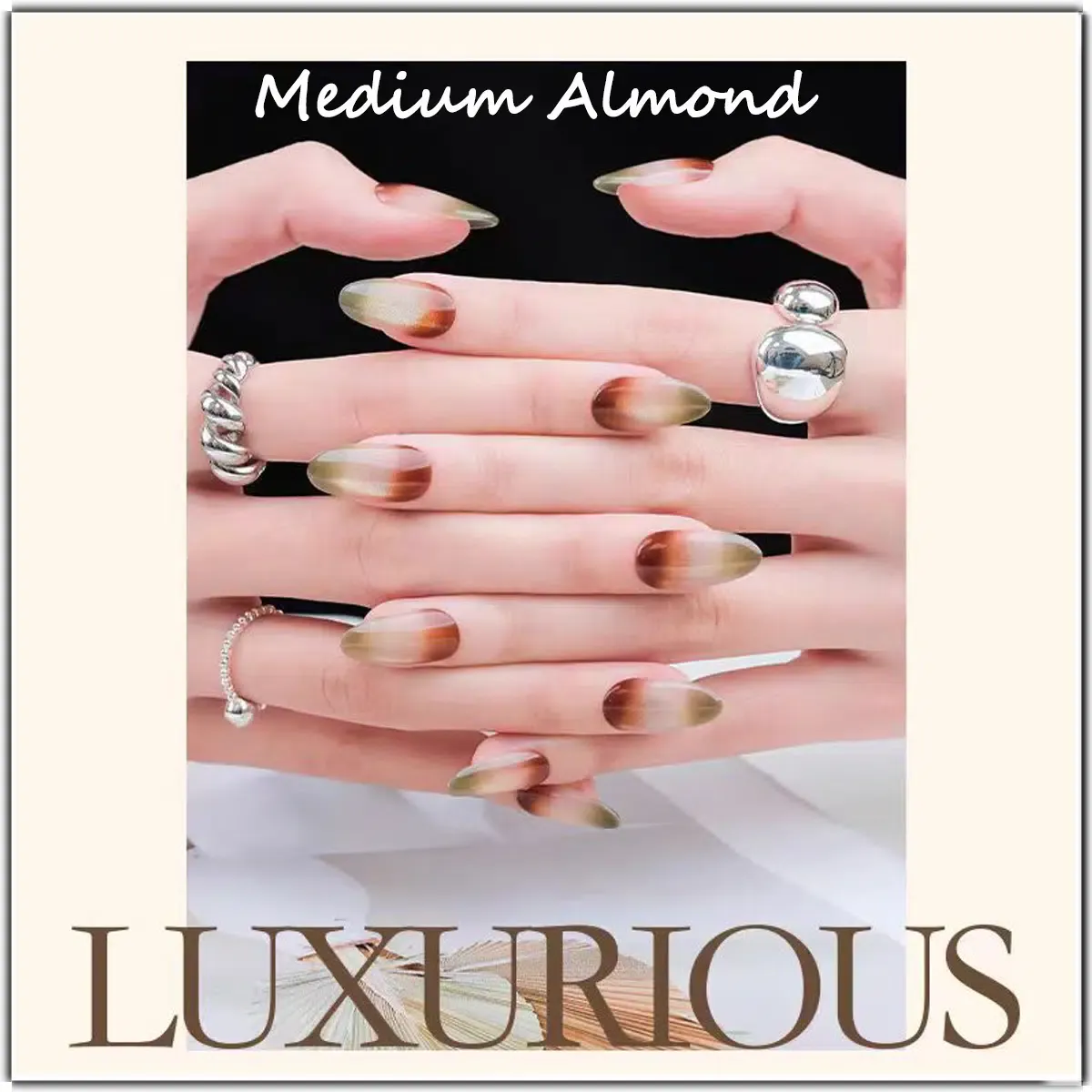 Latte Series Press - Avocado Latte | Handcrafted press-on nails