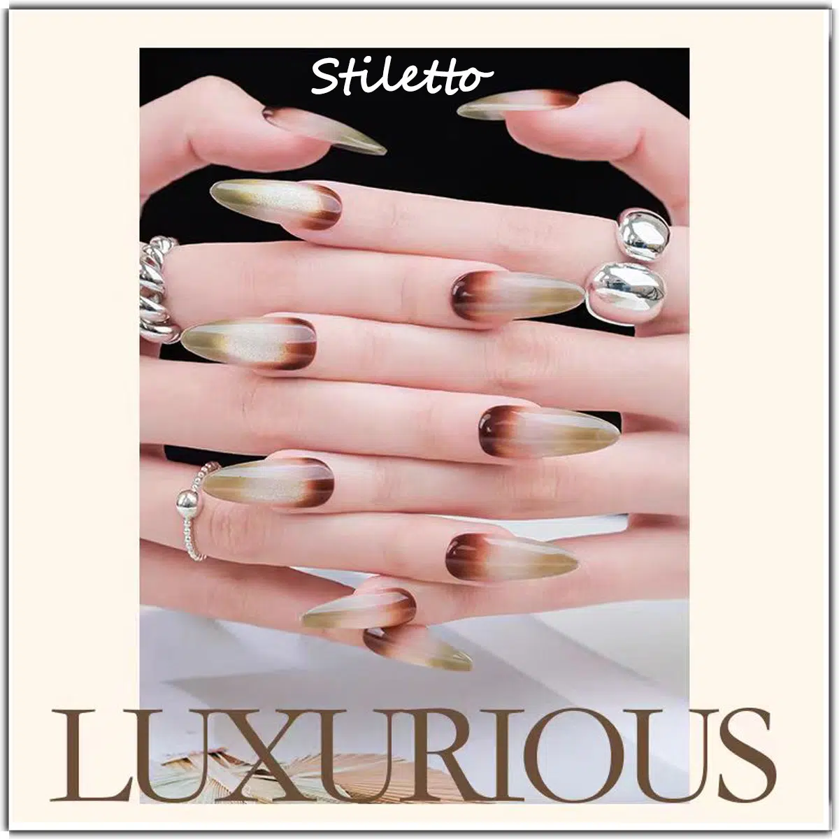 Latte Series Press - Avocado Latte | Handcrafted press-on nails