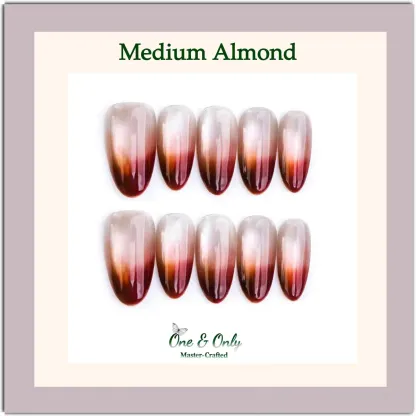 Latte Series Press - Black Tea Latte | Handcrafted press-on nails