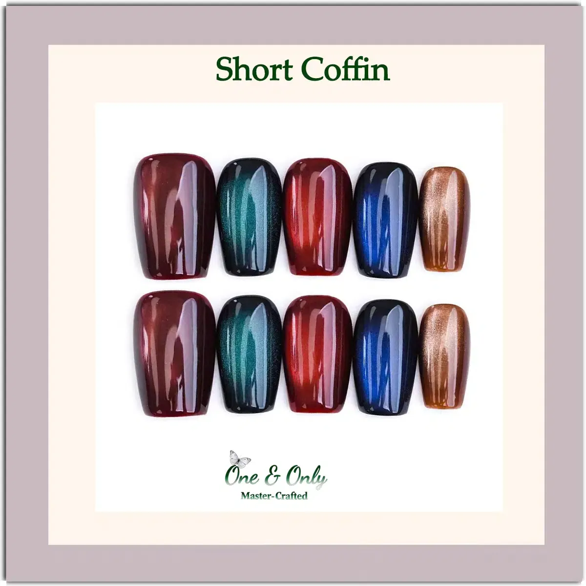 Winter Gala Collection - ​Frosted Soirée | Handcrafted Press-on nails